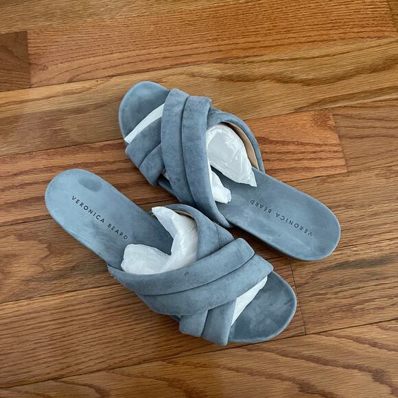 Veronica Beard Elise Slide Sandal Womens EU 41/US 11M Light Blue Jean Casual - Picture 1 of 9